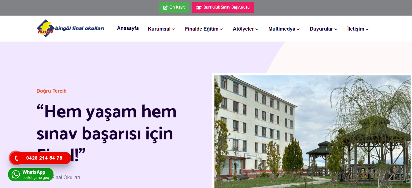 Özel Bingöl Final Akademi Okulları - Eğitim